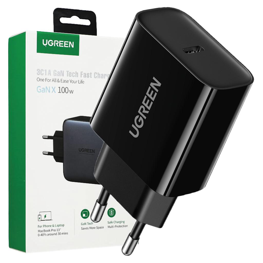 Ładowarka Sieciowa Eu Ugreen  Cd137 Usb-C, 20W, Pd3.0 (Czarna)