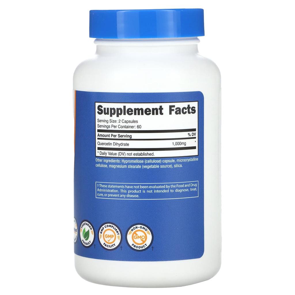 Quercetin, 120 capsules (500 mg per capsule)