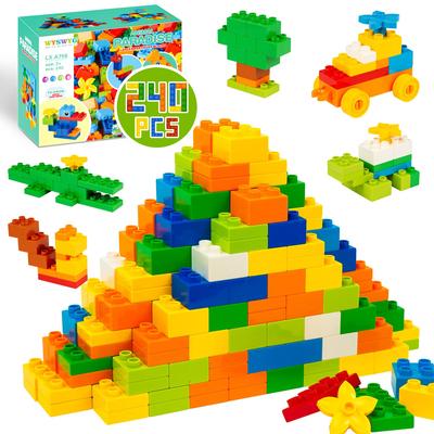 Игрушка из 240 крупных блоков частиц, совместимая с Duplo, сменный блок Anpanman, для игр в помещении, развивающая игрушка, строительные блоки, игровое оборудование для детей