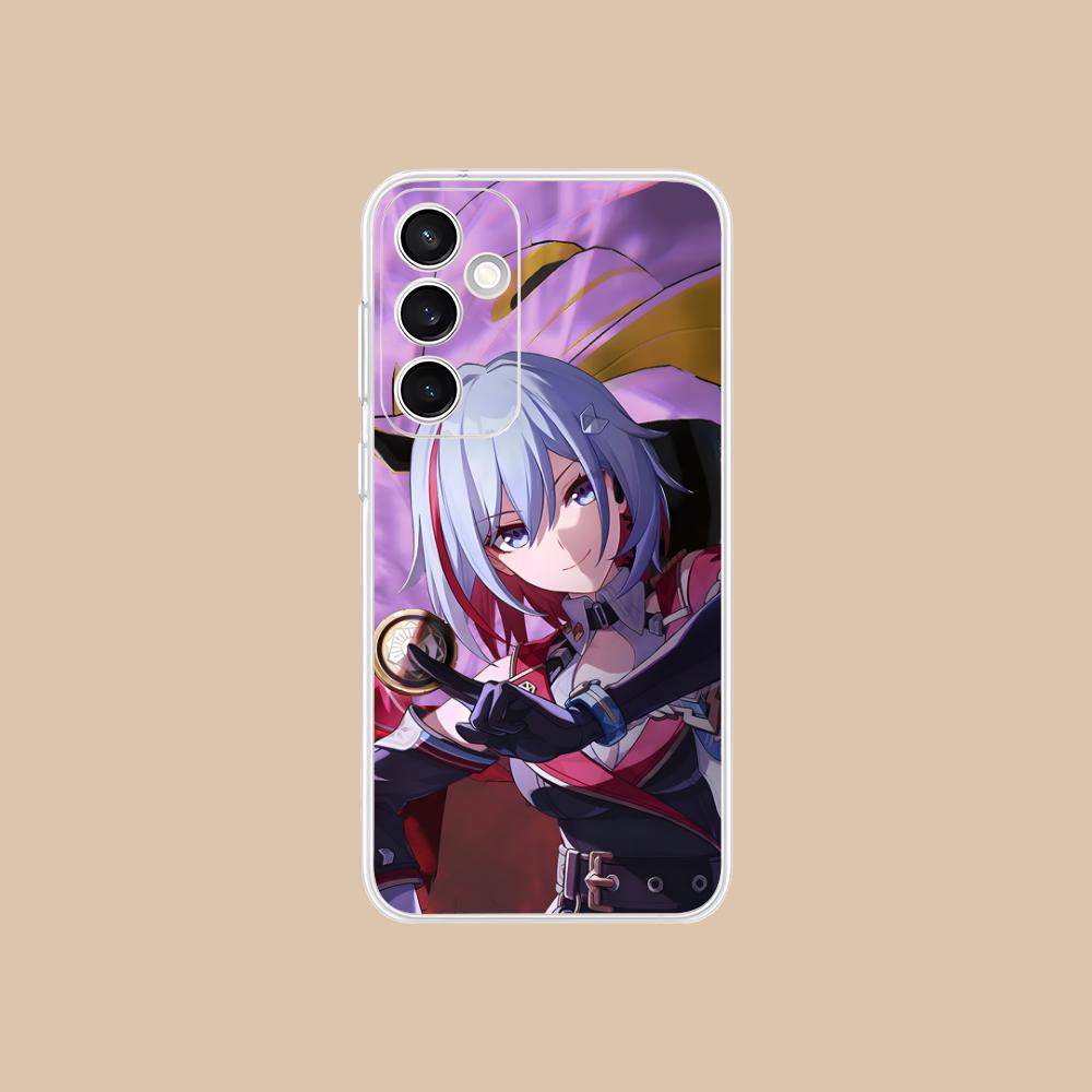 HSR Topaz Clear Mobile Phone Case for Samsung Galaxy S25 S24 S23 S22 S21Plus FE Ultra Colorful Cover