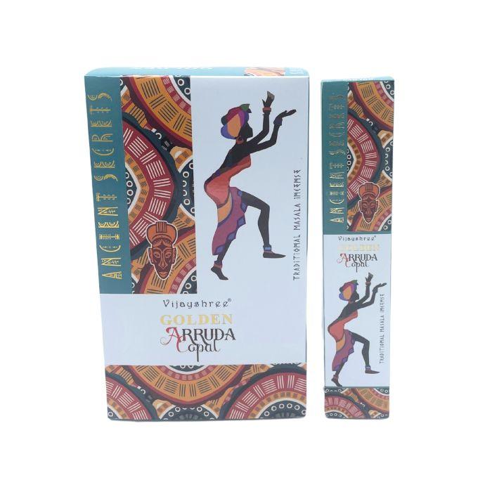6x Incense Sticks Golden Copal And Arruda 15g