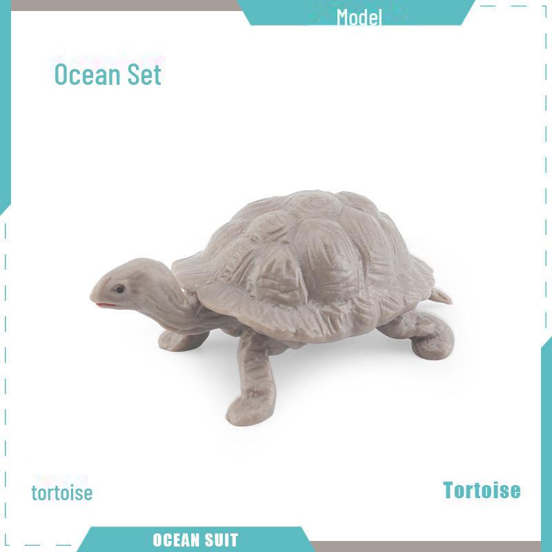 Набор моделей морских животных: Акула, черепаха, дельфин, кит, пингвин, краб и существа морского дна