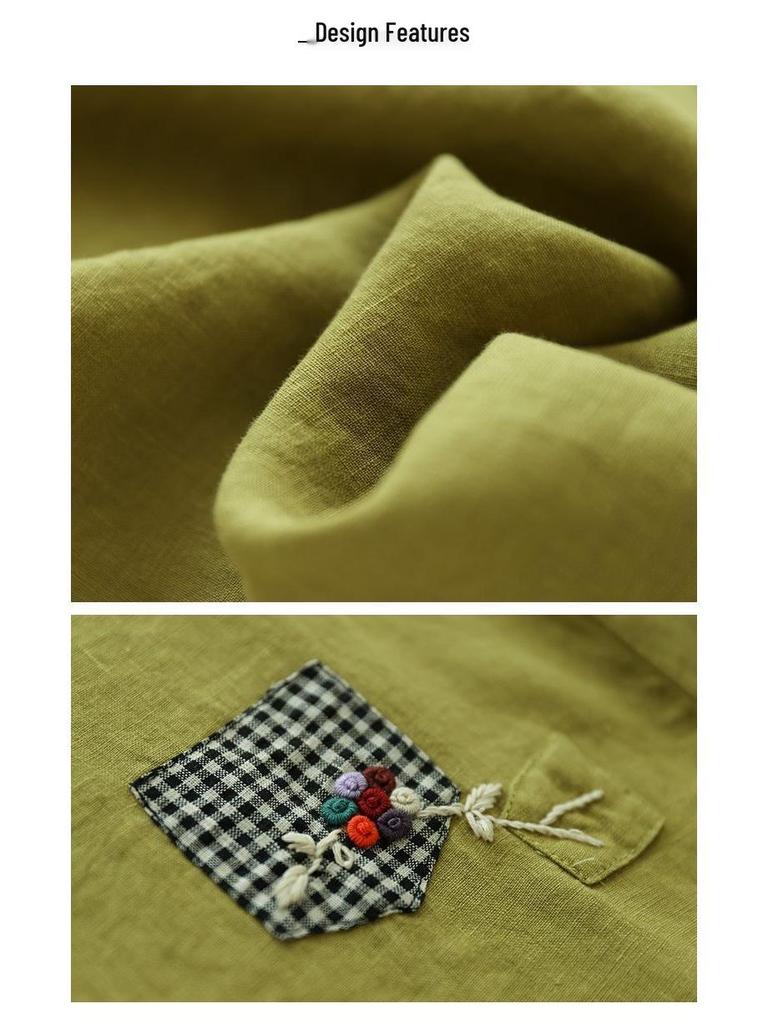 Женский хлопково-льняной топ-майка оверсайз - Ретро без рукавов однотонный летний топ