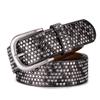 Western Rivet Design Rhinestone PU Leather Women Belt Fashion Jeans Causal Pants Belt for Ladies