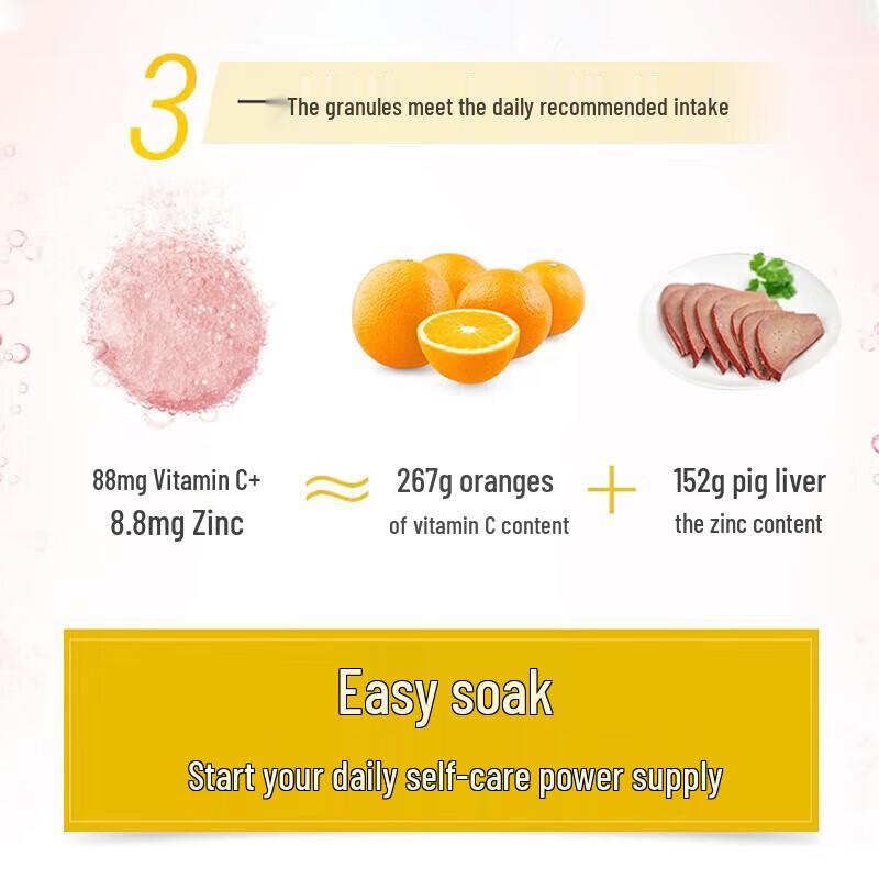 Swisse Vitamin C + Zinc Effervescent Tablets, Strawberry, 20 Count