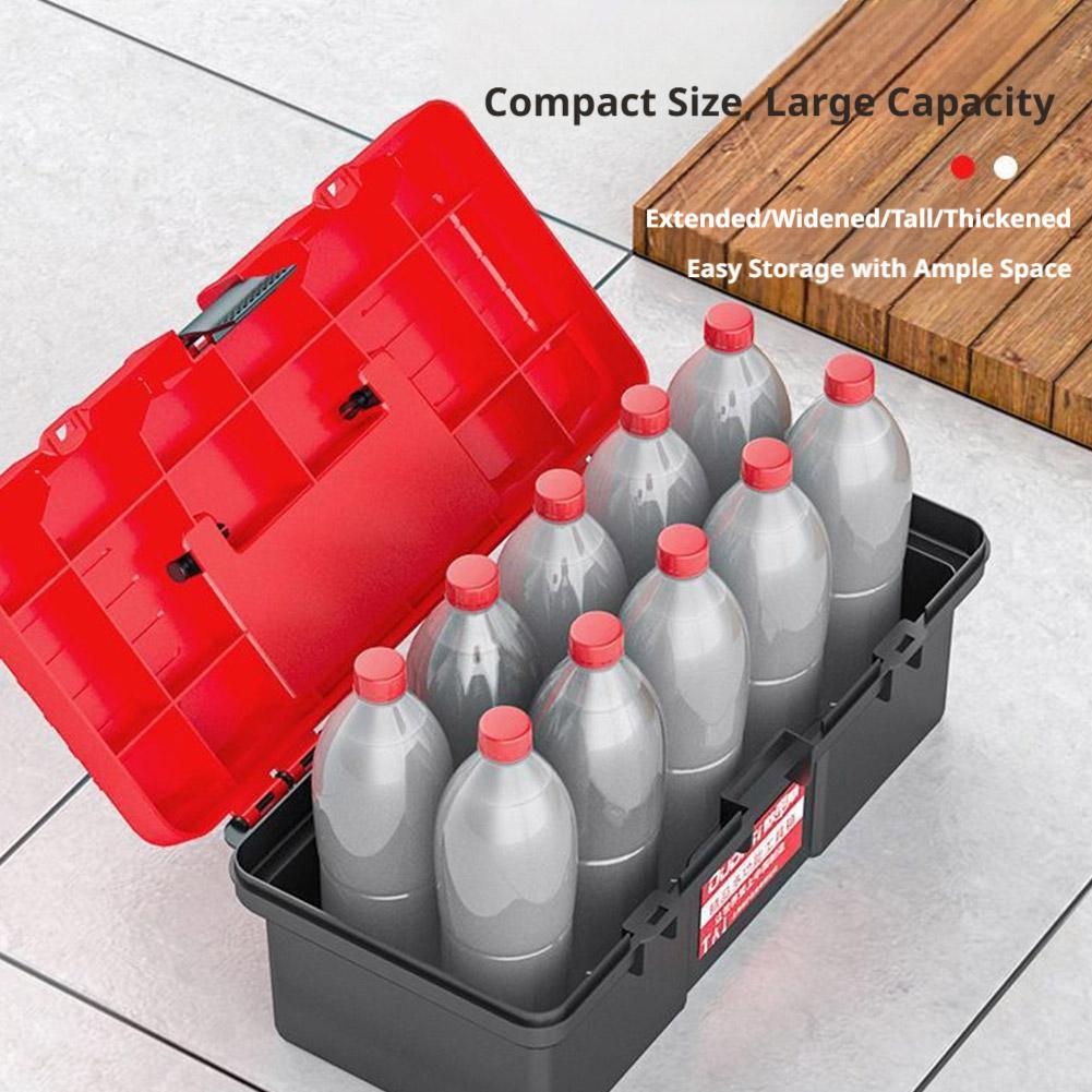 Small Toolbox Easy Access Handled Heavy Duty Handle Maintenance DIY Tool Storage For Vehicle Car Home Office Workshop Garage