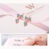 Design Sense Cold Wind Small Lock Fashion Zirconia Sparkling Classic Stud Earrings for Women Dazzling Female Elegant Accessories Timeless Jewelry