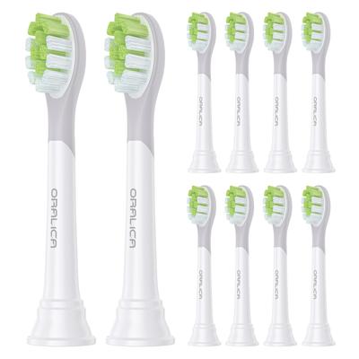Совместимые щетки Oralica для Philips Sonicare Electric DiamondClean White Regular Сменные щетки [Японский бренд] Набор из 10 зубных щеток, Плюс,
