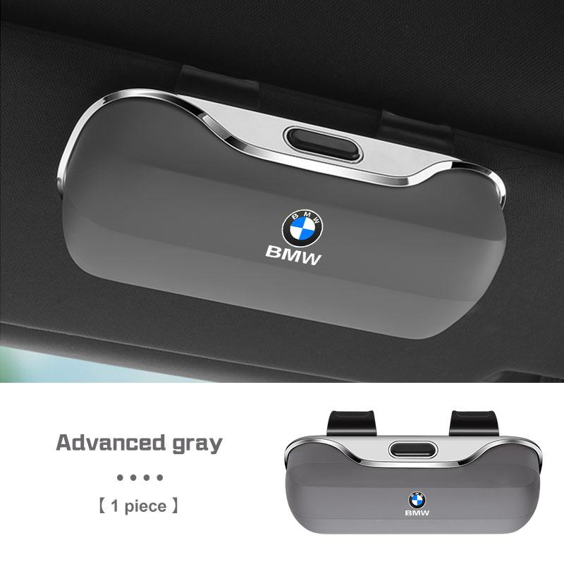 VYGI3 Car Visor Glasses Box Portable For BMW X1 X2 X3 X5 X4 X6 X7 1 3 5 7 Series F40 E90 G20 G30 G38 Sunglasses Holder Eyeglasses Case