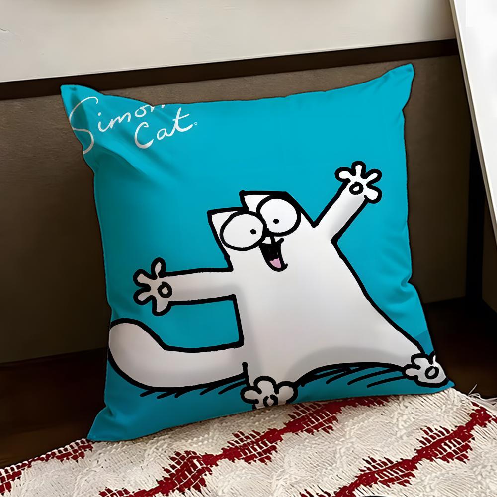 Cartoon SSimons Cat Cushion Cover Reversible Soft Durable Pillow Cover Home Car MultiScene Use for Daily Comfort