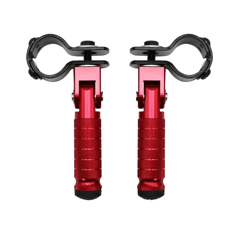 Bike Foot Rest 1 Pair Universal Metal Motorcycle Foot Rest Folding Passenger Foot Step Pegs For Bicycles Kart Motorbikes