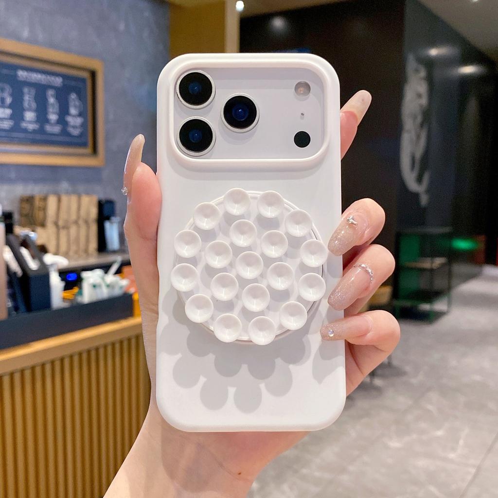 Жидкий силикон 16pro чехол для мобильного телефона держатель на присоске iphone17 чехол для мобильного телефона apple 17pro портативный защитный чехол