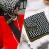 Small square scarf women's word pattern cotton and linen small square scarf silk scarf Korean version versatile high-end neck protection warm scarf sc