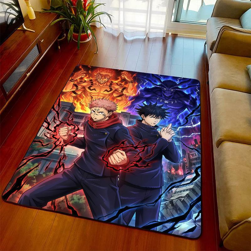 Коврик для пола, ковер, ковер для Jujutsu Kaisen, нескользящий, мягкий ковер для зоны, спальня, гостиная, декор для дома -QJY