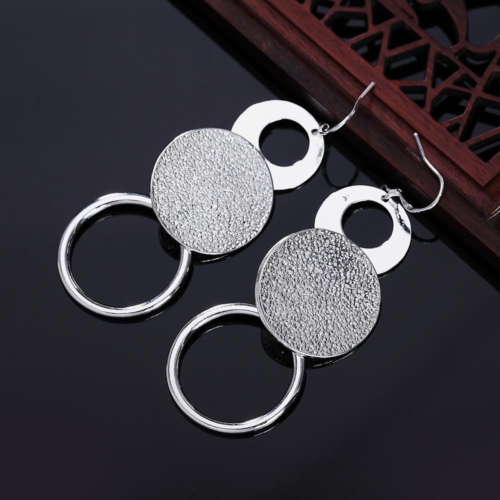 Ювелирные изделия из стерлингового серебра 925 пробы, модные женские серьги в стиле ретро, ​​матовые круглые серьги, подарки