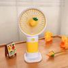 Yousheng Cartoon Flower Fruit Handheld Fan 3 Speed Adjustable USB Rechargeable Cooler Fan Summer Portable Travel Outdoor Mini Personal Fan