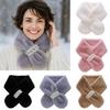 Faux Rabbit Fur Pearl Plush Scarf Thickened Korean Style Scarf Luxury Neck Warm Ring  Outdoor