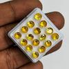 Natural Yellow Sapphire Loose Gemstone 6 pcs Round Cut 5x5 mm Lot September Birthday Birthstone