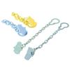 4 Pack Baby Dummy Clips Unisex Pacifier Holders Clips Dummy Pacifier Chains Clips Soother Leashes Clips Teething Toy