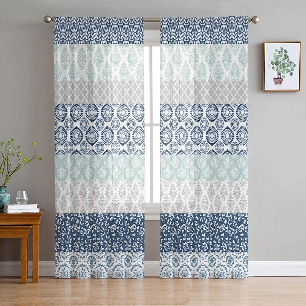 Желто-серые полосатые тюлевые шторы с геометрическим рисунком для гостиной, кухни, современные оконные занавески из вуали