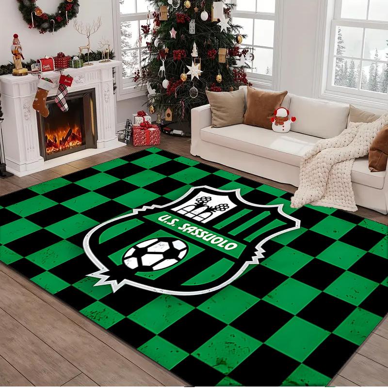 1PC rug Sassuolo Football Crest Design Carpet, Chair Rug,Area Rug for Office Bedroom living rooms bedroom, Doormat decor Christmas fan gifts