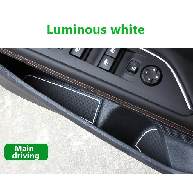 Silica Gel Car Gate Slot Cup Pad Door Groove Mats Anti-Slip Pad For Peugeot 3008 5008 GT 2016 2017 2018 2019 2020 2021 2022 2023