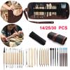 30pcs Pottery Tool Kit Clay Sculpting Set DIY Drill Pen Ceramics Sculpting Carving Sculpture Craft Wooden Handle Modeling Tool Kit for Beginner's
