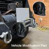 Rust Prevention Accessory Skull Trailer Hitch Cover, Universal Tow Ball 3D Printed Dust Pickup Truck Towing Guard Cap Protector with Crack Texture,