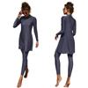 New S-XL Women Muslim Swimwear Slim Long Sleeve Islamic Swimsuit Summer Arab Beach Bikini Modest Full Cover Swimwear Swimming Burkini