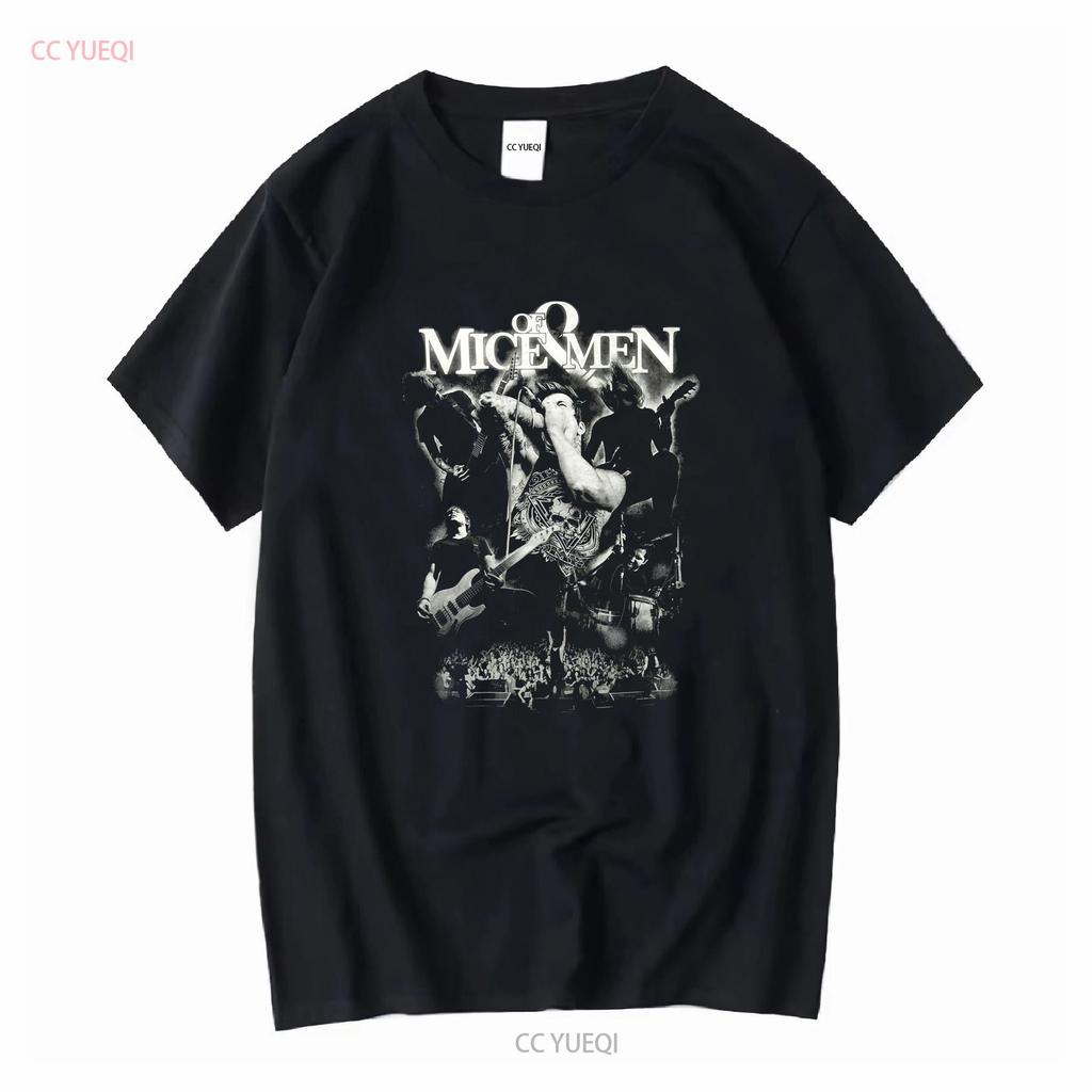 Футболка с принтом группы Of Mice Men Маленькая Хардкор Металл Черная винтажная стираная Унисекс Стильная Универсальная Мягкий топ для повседневной носки графический
