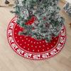 Christmas Tree Skirt Snowflake Elk Knitted Christmas Tree Apron Christmas Tree Skirt Ornaments