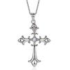 European And American Gothic Retro Crossing Rhinestone Pendant Necklace
