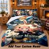 Spy × Family Custom Name 3Pcs Bedding Set 1 Bed Sheet 2 Pillowcases Bedroom Home Decor