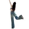 Autumn Women’s Mid-Low Waist Wide Leg Flare Jeans - Loose, Slimming, Ripped, Straight Micro Flare Pants