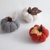 1/3Pcs Mini Knit Pumpkins Realistic Looking Faux Fall Harvest Crochet Pumpkins Thanksgiving Table Setting Small Knit Pumpkins