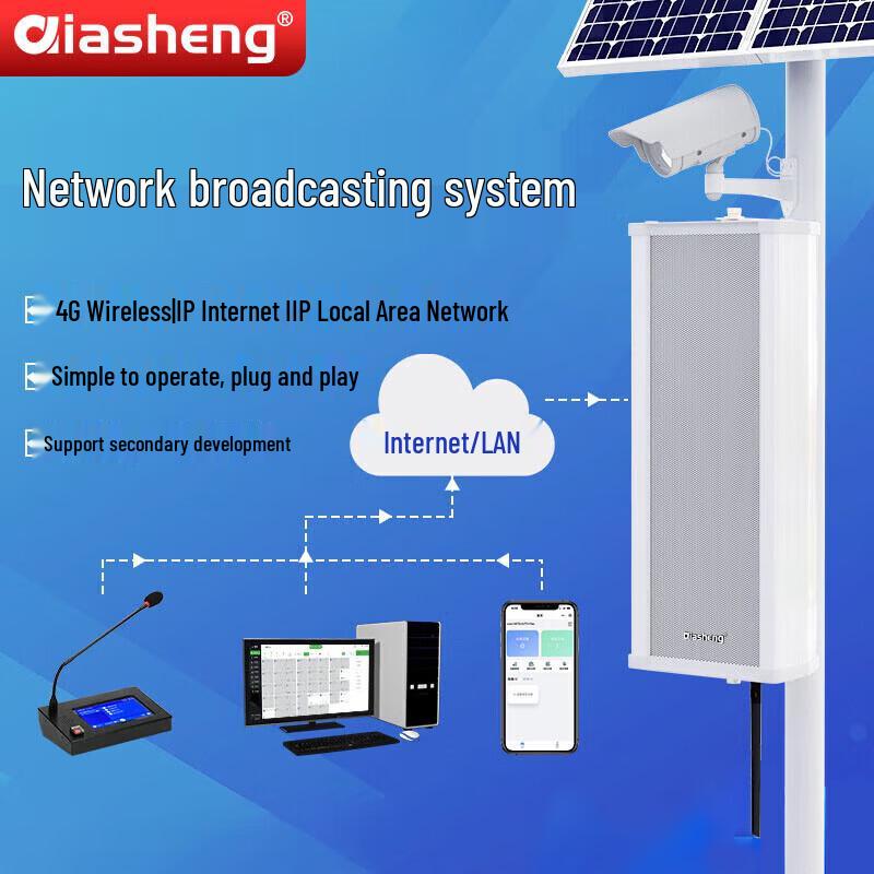 QIASHENG 80W IP Network Waterproof Outdoor Speaker CN plug (adapter included) (CN version)