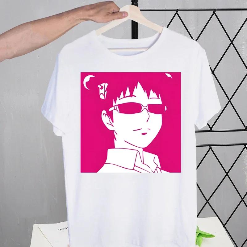 Saiki K Kusuo No Psi Nan Street Style Casual Short Sleeve Men T Shirt O-neck Tshirt Male The Disastrous Life of Saiki T-shirt Streetwear