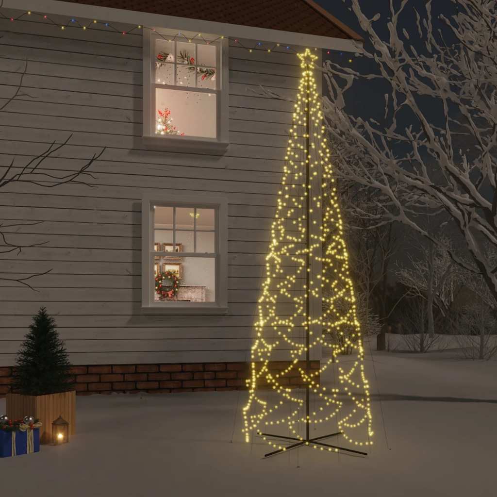 LED Christmas Cone Tree Warm White 1400 LEDs 160 x 500 cm