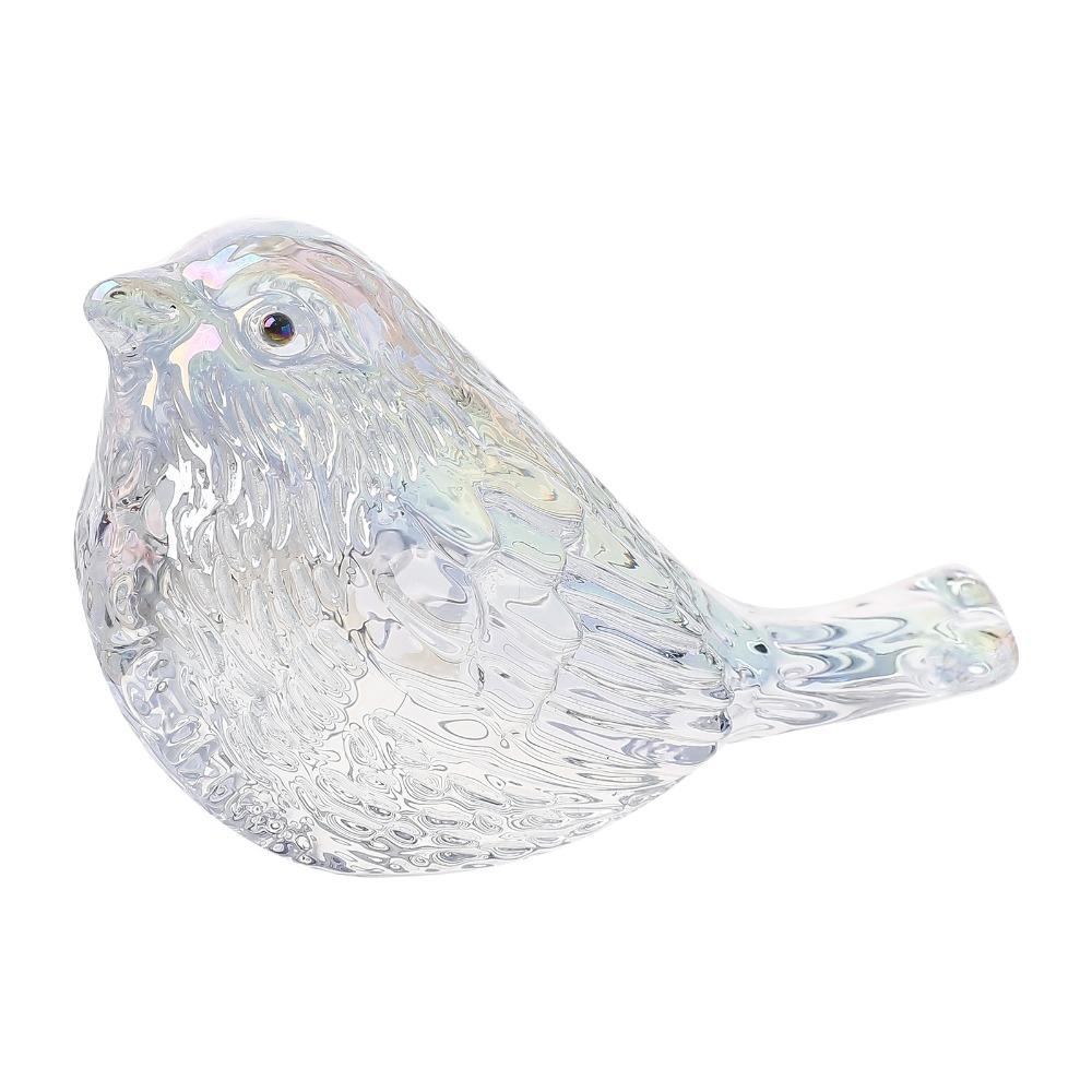 Funny Colorful Crystal Bird Ornaments Handicraft Nordic Lucky Bird Figurine Unique Bird Statue Crafts Table Decoration