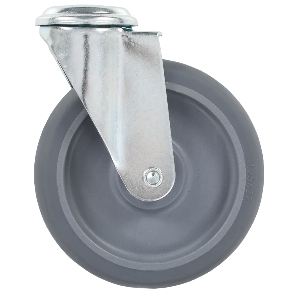 Swivel Casters with Pin Hole 4 pcs 125 mm