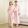 Men's Plush Fleece Robe Set Bathrobe Spa Robes With Pockets Soft Winter Shawl Collar Long Sleeve Robe Warm Pants Set for Men Fluffy Homewear Sleepwear