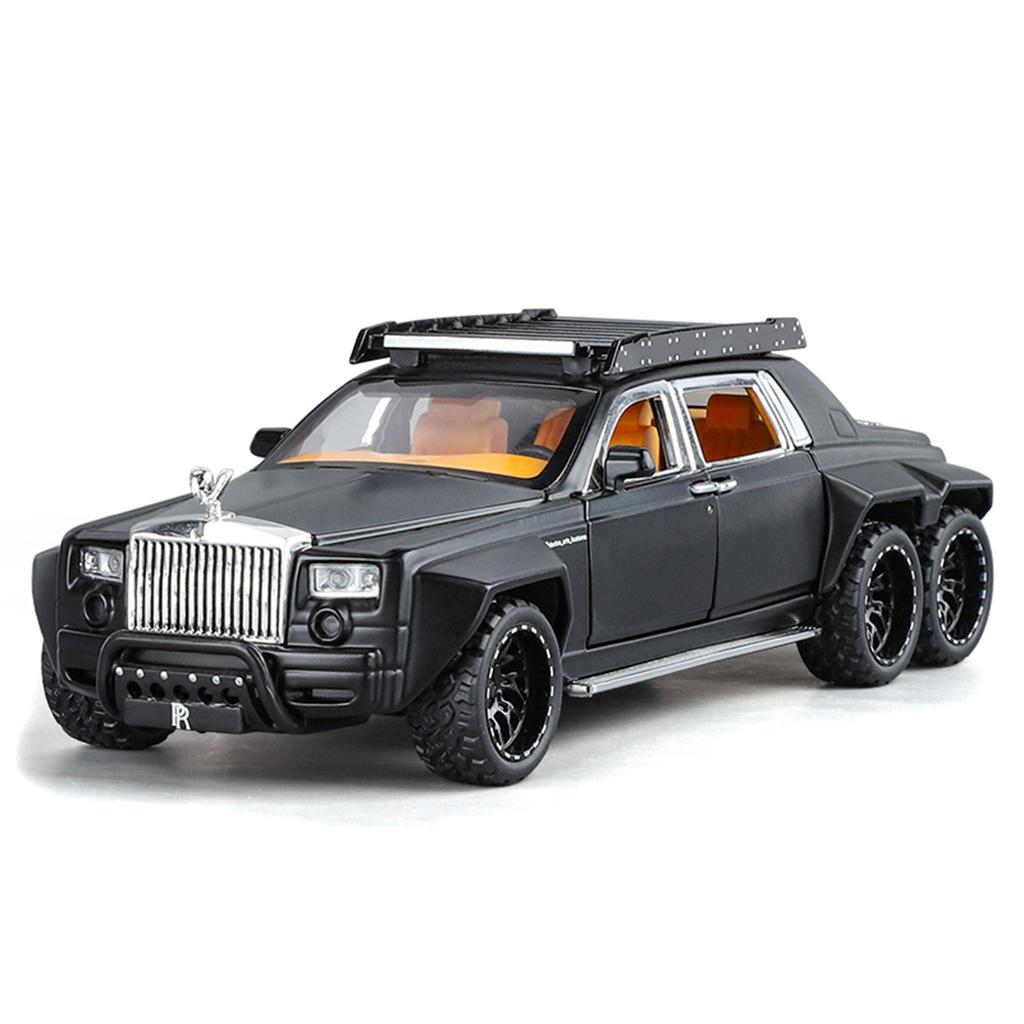 1/32 Scale Rolls Royce Phantom 6X6 Modified Alloy Diecast Metal Model Car Sound & Light Hobby Collectibles Holiday Gifts for Boyfriend