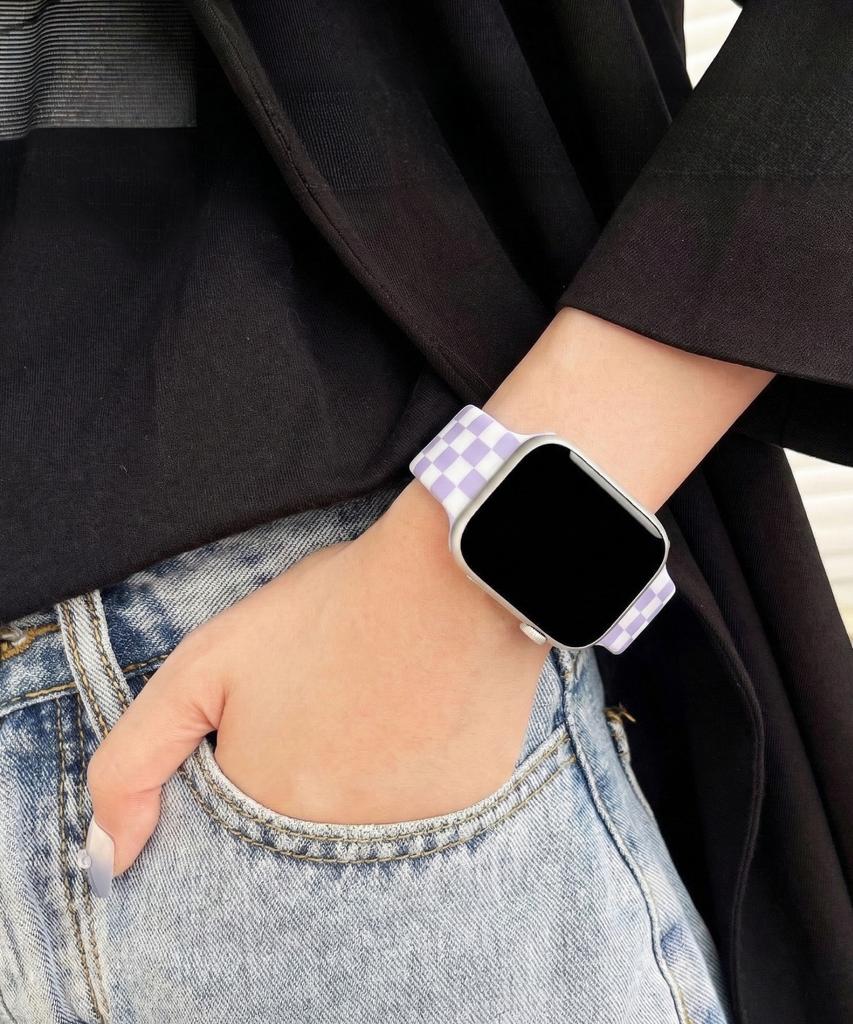 Adeo Клетчатый силиконовый ремешок для Apple Watch Galaxy Watch