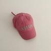 Solid Color Letter Embroidery Baseball Cap Korean Style Children's Sunhat  Kids