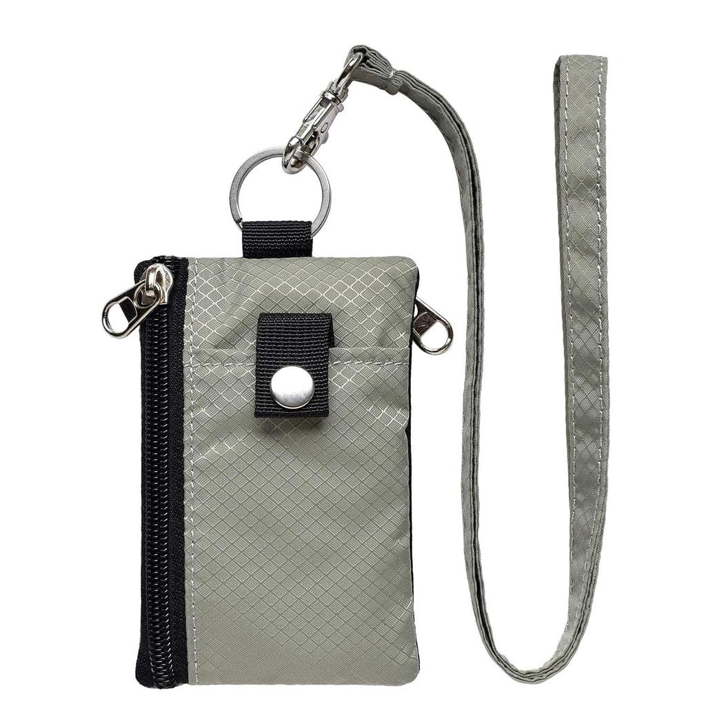 Кошелек в минималистском стиле, идентификационный бейдж, водонепроницаемые чехлы на молнии, чехол и ремешок для ключей для карт, наличных, монет, дорожная сумка, блокировка RFID