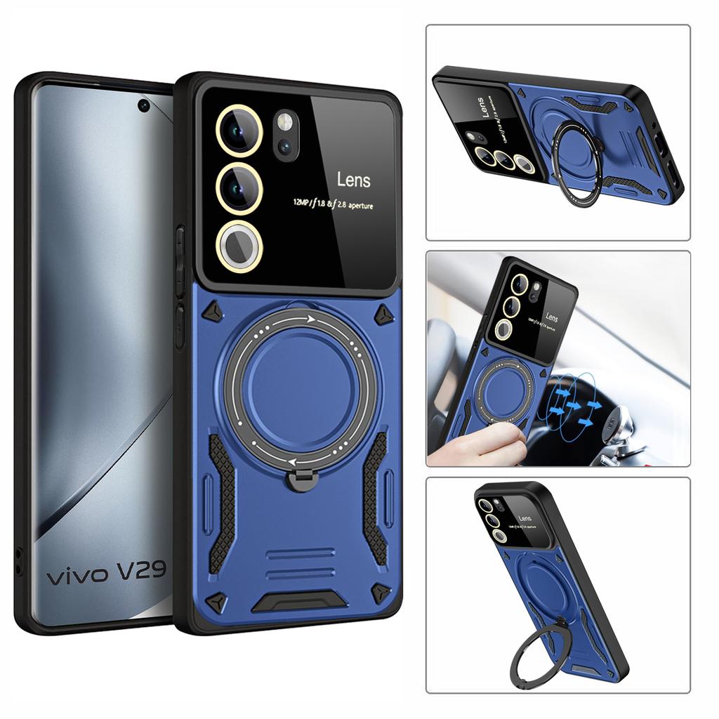 Shockproof Armor Case for VIVO V25E V29 V27E S27 S17 S16 Y36 Y16 Y22S Pro 4G 5G Magnetic Ring Stand Camera Protector Phone Cover