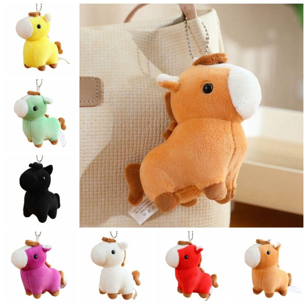 Animal Pony Pendant Steed Doll Chinese New Year Gift Funny Plush Horse Keychain  Year of Horse