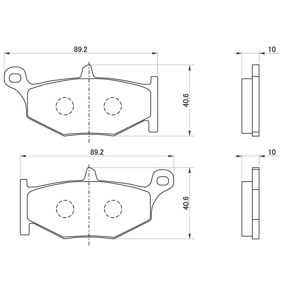 Тормозная колодка мотоцикла Daytona красная (Полуметаллическая накладка) GSX1300R Хаябуса (22) V Strom 1050/XT (20-21) V Strom 1000/X/XT ABS (14-19) и т.д. Задний 7985