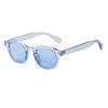 Fashion Transparent Blue Round Sunglasses Women Men Retro Rivet Tortoise Small Square Sun Glasses UV400 Lunettes Eil