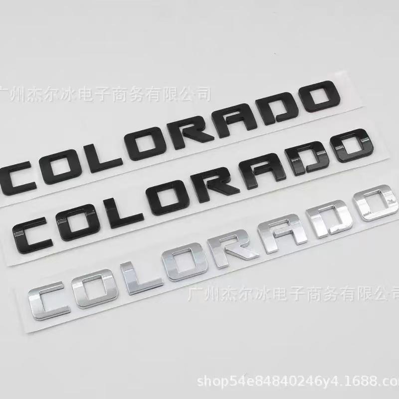 1Pc Colorado customization stickers Chevrolet pickup truck decals ABS rear cargo compartment lettering stickers.